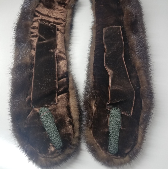 Vintage Fox Fur Brown Stole Shawl - Picture 7 of 10